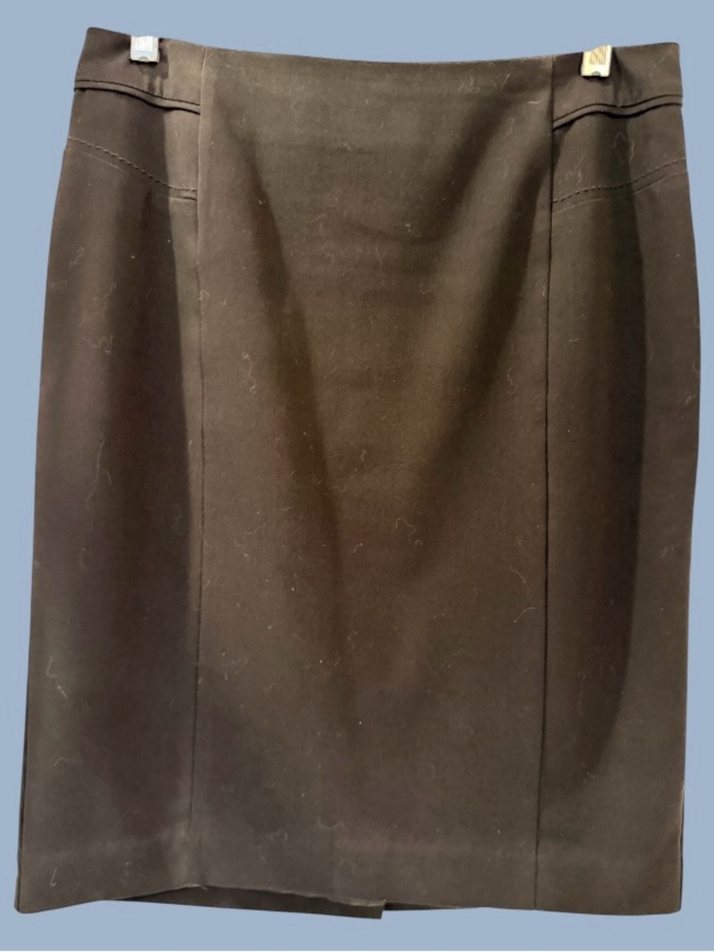 Worthington Black Pencil Cotton Blend Skirt w/ Stretch, Lined, Back Zip, Sz 4